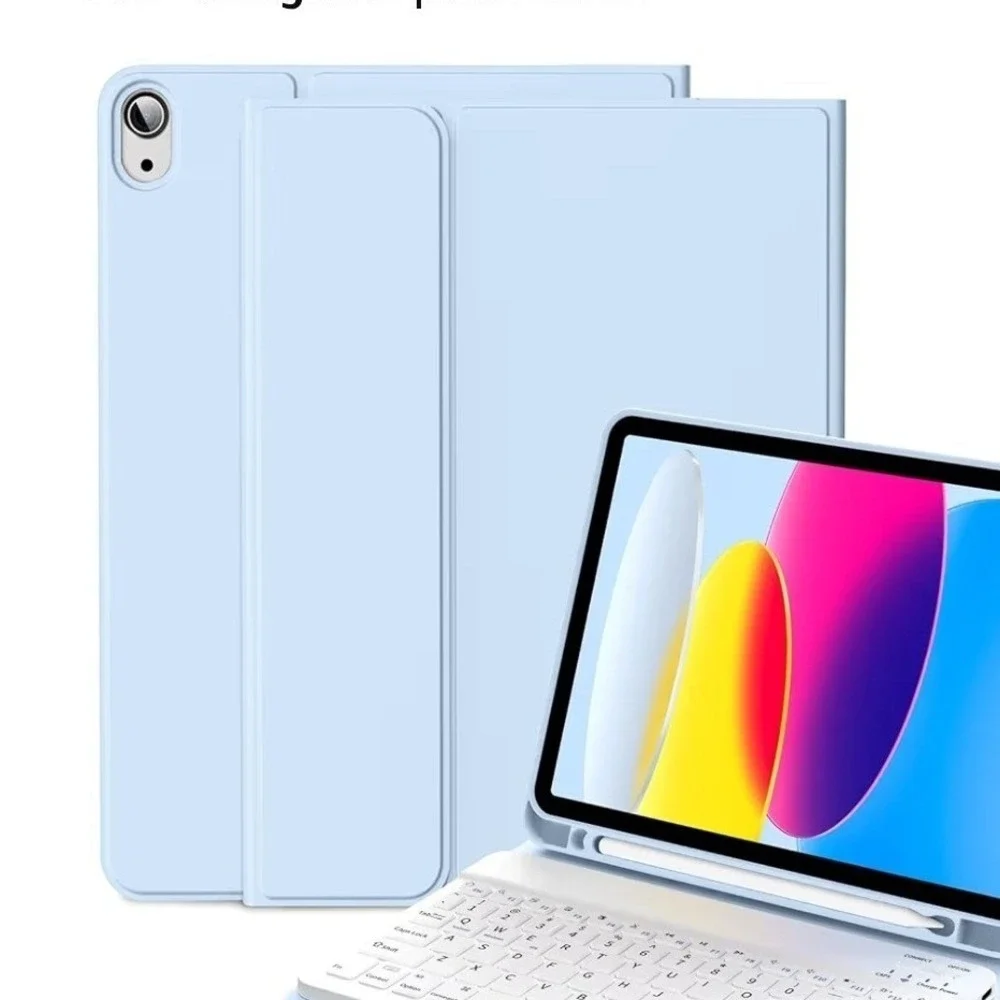 IAMKHO Keyboard Case iPad 10.9/11 Blue Magnetic Detachable Folio 072 NWOT